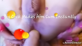 Big Cock Makes Him Cum Instantly