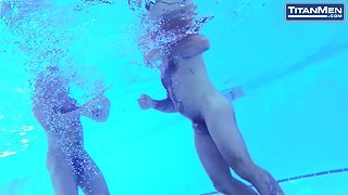 Swimming Hunks Lose Their Trunks For Poolside Ass Worship