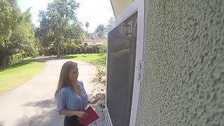 Lena Paul spreads her legs for a horny man's massive boner