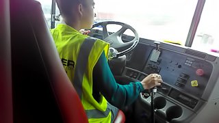 Sex in brake time,in my big truck.. Check it out