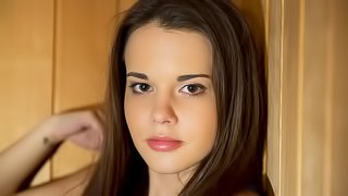 Beautiful busty brunette Baby Jewel fucked hard by a fat old man