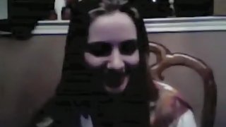 Darksome Brown  immature Masturbates With A Sex Tool For Her BF On Skype