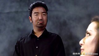 She just loves slurping cum after hard pussy drilling