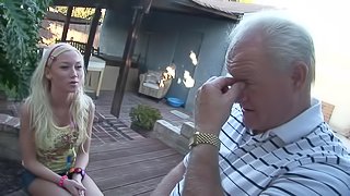 Old guy big dick replenished hardcore by hot ass blonde