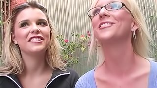 Lucky guy finally gets to bang Alexa Lynn and her friend until he cums