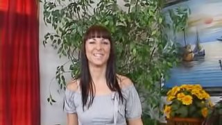 Big round tits are fantastic in a POV handjob video