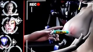 Busty 3D animation hot ass fucking by robot