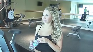 After a good workout Betty needs a load of proteins