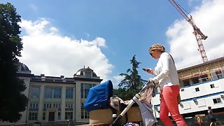 mature great upskirt in park