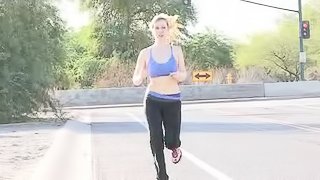 Emilee Out For A Run & Striptease