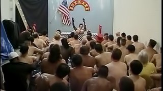 Salacious cum loving brunette gangbanged an gets facialized in a close up shoot