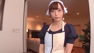 Japanese cleaning lady making her boss very pleased