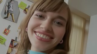 Aina masturbating using vibrator while moaning lovely