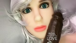 Black Dildo and Sex Doll