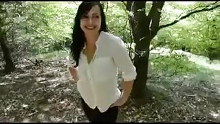 Cute german Girl blowjob in Forest