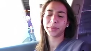 brunette hussy blows and gets her coochie banged deep