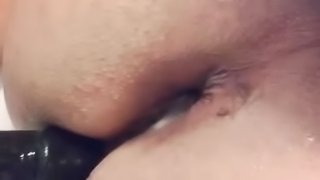 Wettest Anal Play with Dildo
