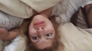 Amateur Couple Plays In Bed  Tit Shot   Making Out