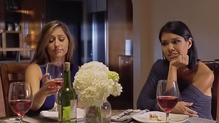 Tearing up her black yoga pants and getting deep inside her slit