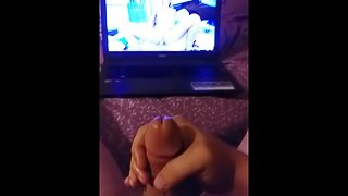 Dicky Spreadum watching Porn Cums the Same Time