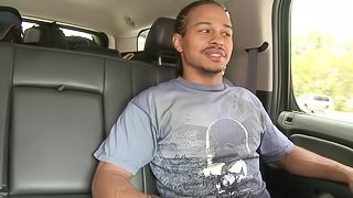 White Latina Sucks Big Black Cock Passionately In The Car