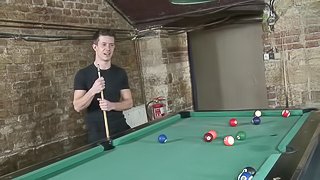 Faggots are going gay on the pool table