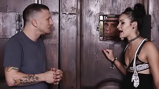 Scream as brunette sex holes gets punished hardcore with DP ravishing