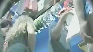 A hot ass in a thong on an upskirt video