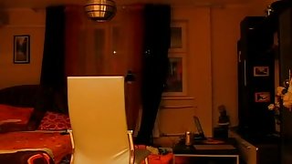 Unlucky girl falls down while stripping