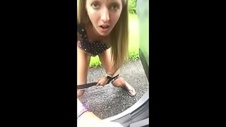 Hazel Pees on Highway