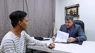 Daddy Mike Dildo Fucks Asian Boy Jude