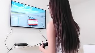 Girl Masturbates With PS3 Game Controller