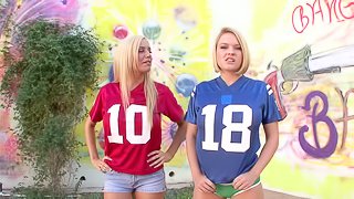 Breathtaking babes in short getting her tight asshole feasted hardcore doggystyle