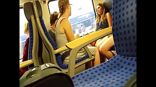 Sexy m hot girls legs om a train journey