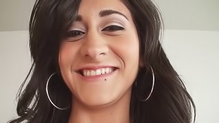 Hot cunt close up on the Latina taking dick in POV