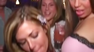 Blonde and redhead chicks have threesome sex after a party
