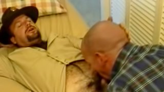 Skinny bald gays are fucking in the bedroom so hot