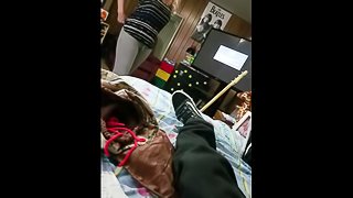 Morning rush with daughter's bf before school