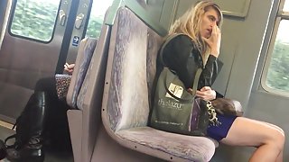 Nice blond girl  long legs  nice ballerina