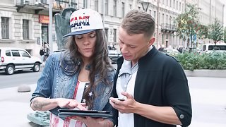 Tourist got seduced into sucking and fucking a big dong