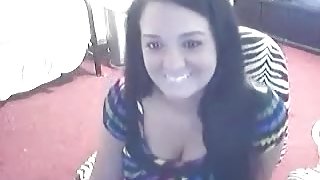 Stacked latin chick shows the goods
