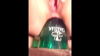 Beer glass in my ass