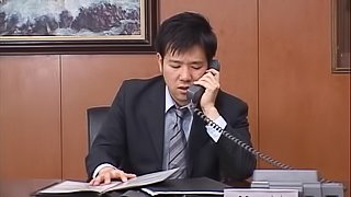 Office MILFs in super slutty outfits pleasing one guy