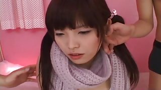 Yurika Goto is fucked in mouth and in hairy nooky by tw