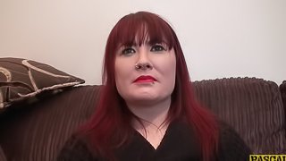 Chubby mature redhead in bodystockings is a dick loving slut