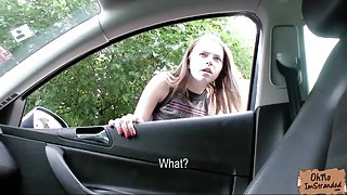 Big tits and beautiful teen Marina gets banged after she gives a wank