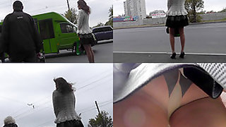 Best upskirt video of a redhead chick with a thong