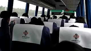 Japanese bus tour with self satisfaction