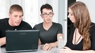 Pussy licking under table