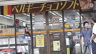 Store sharking attack with adventurous pretty gal being caught off the guard